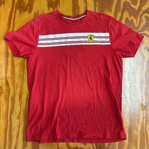 Scuderia Ferrari Official License Product Rayas Red T-shirt Size L